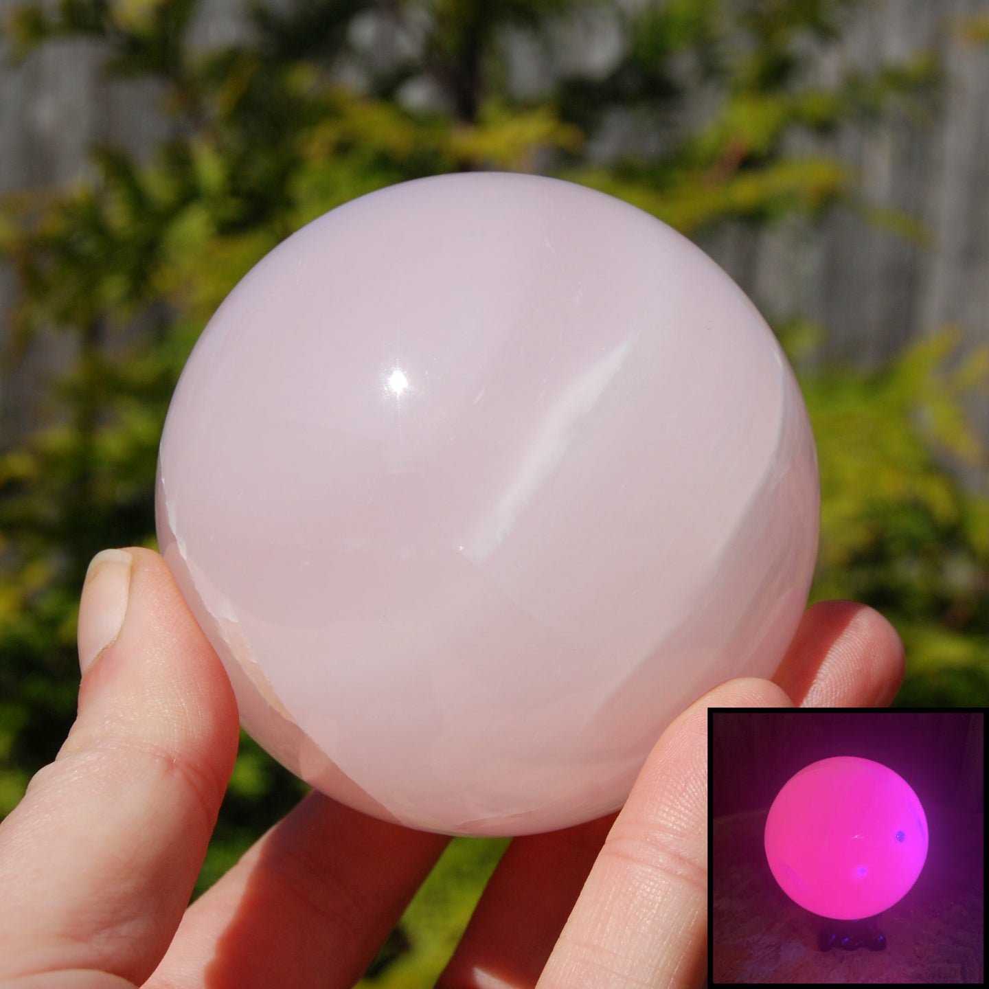 Pink Mangano Calcite Crystal Sphere