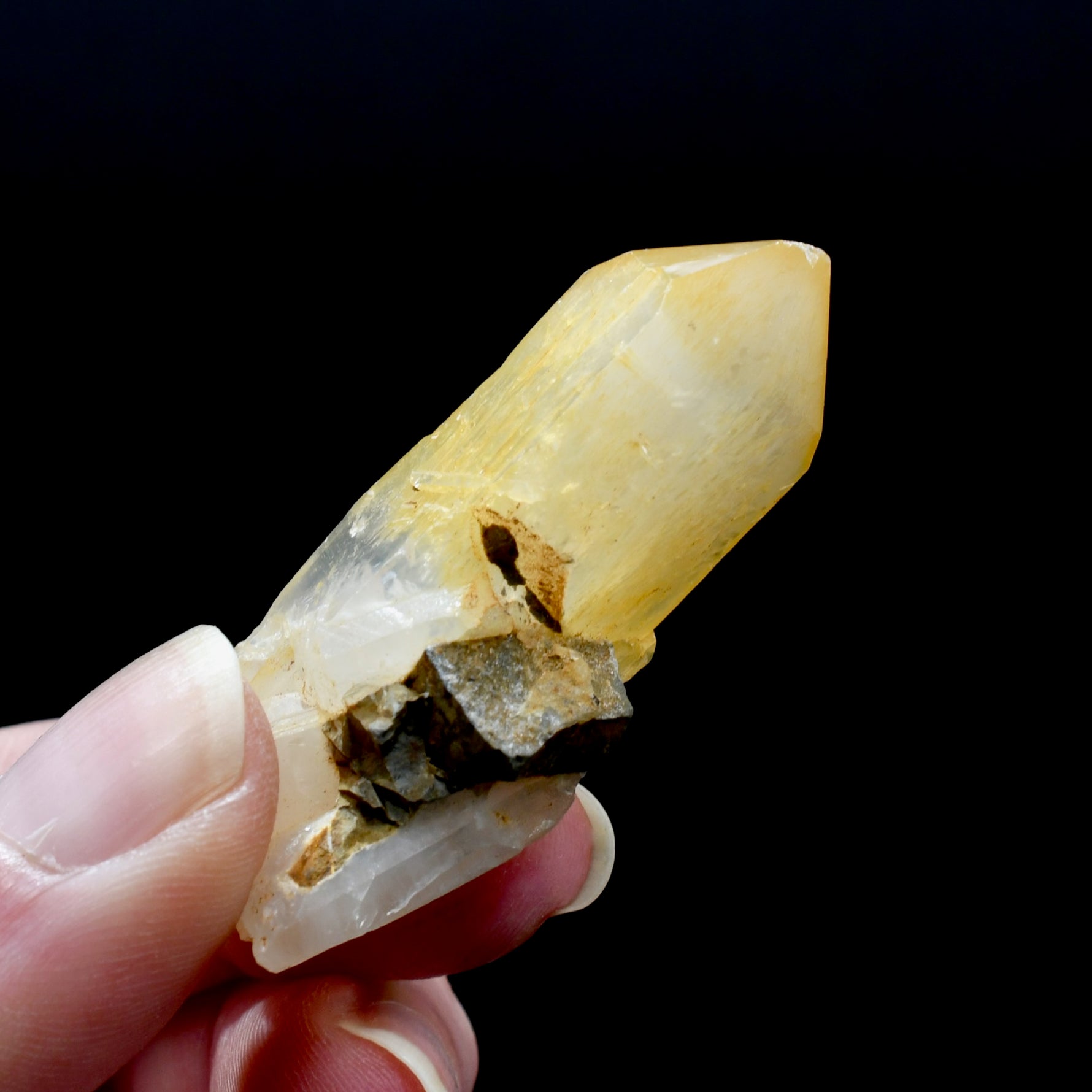 Isis Face Mango Quartz Crystal, Halloysite Quartz