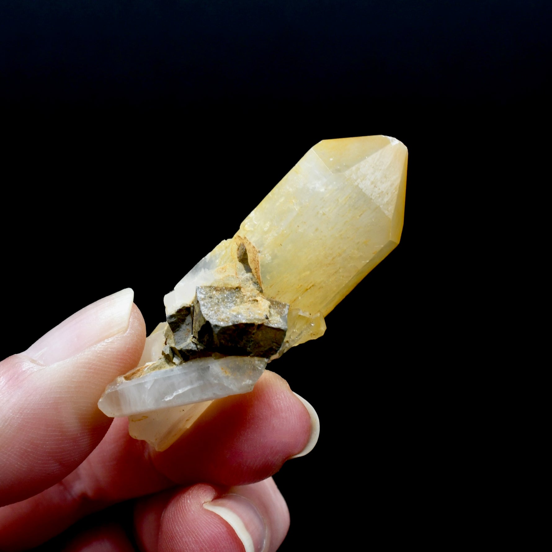 Isis Face Mango Quartz Crystal, Halloysite Quartz