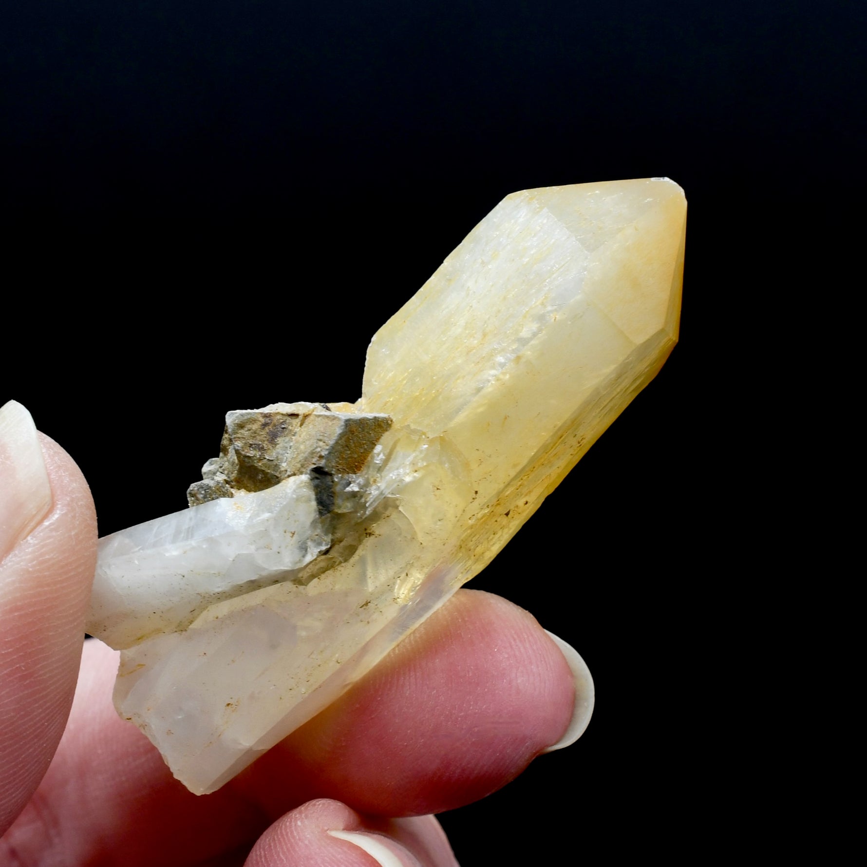 Isis Face Mango Quartz Crystal, Halloysite Quartz