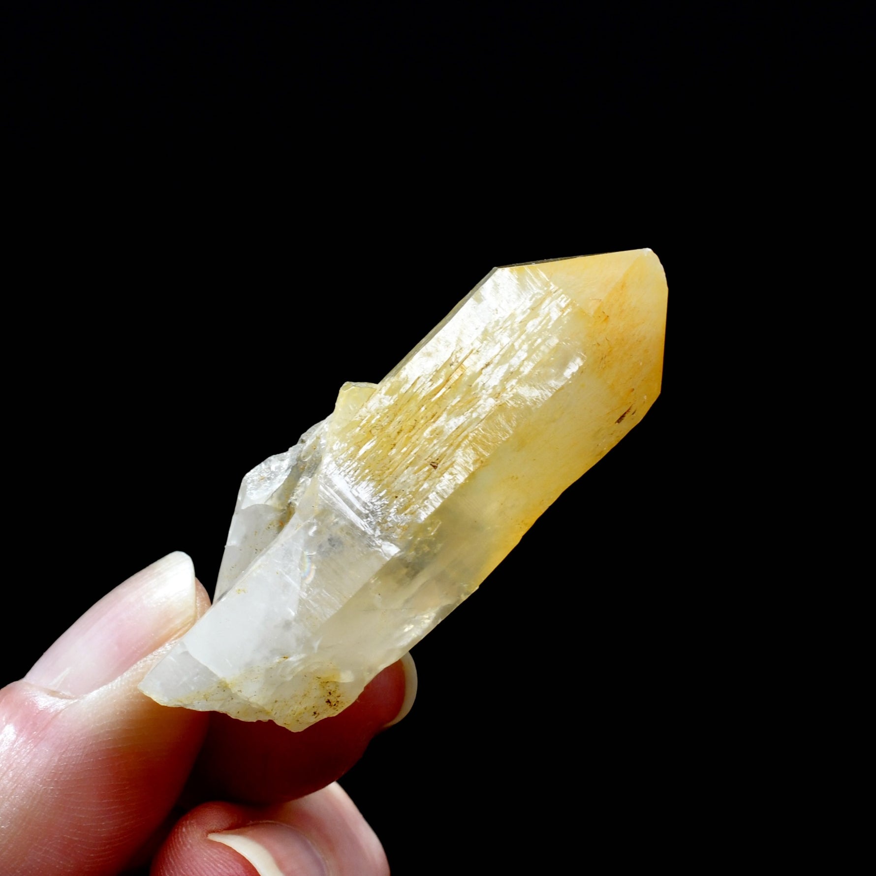 Isis Face Mango Quartz Crystal, Halloysite Quartz