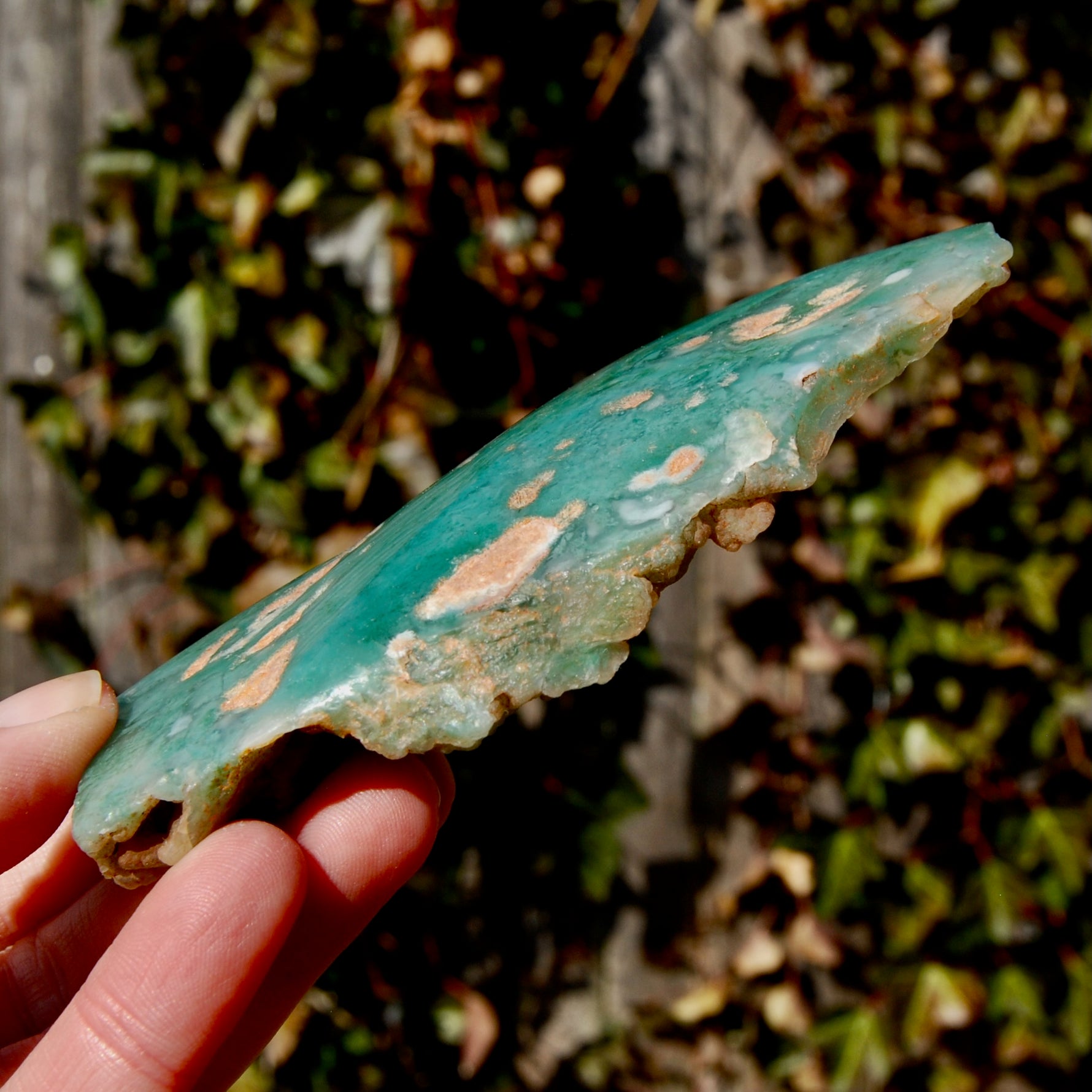Mtorolite Chrome Chalcedony Crystal Slice