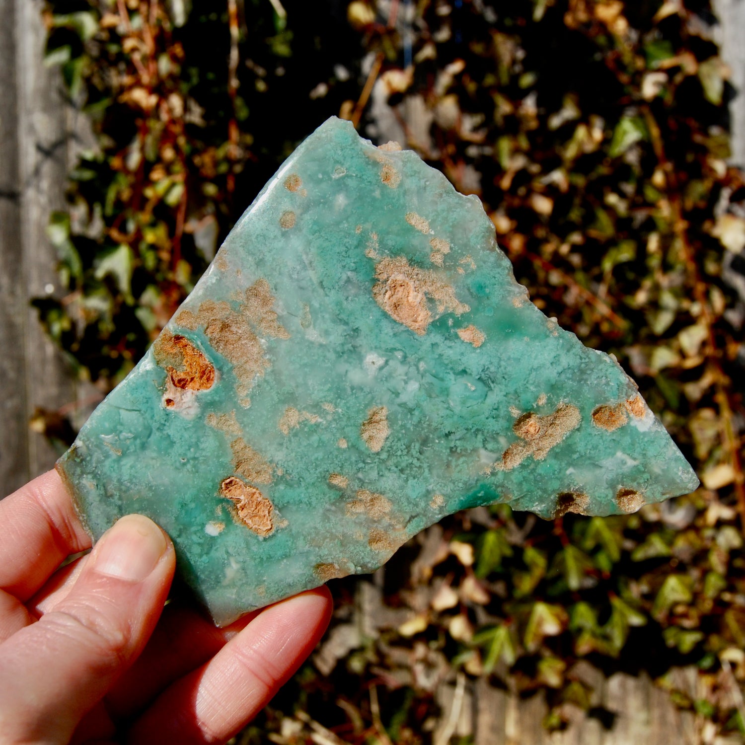 Mtorolite Chrome Chalcedony Crystal Slice