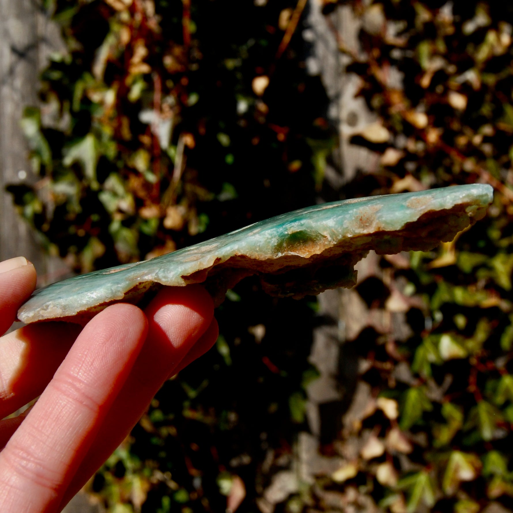 Mtorolite Chrome Chalcedony Crystal Slice