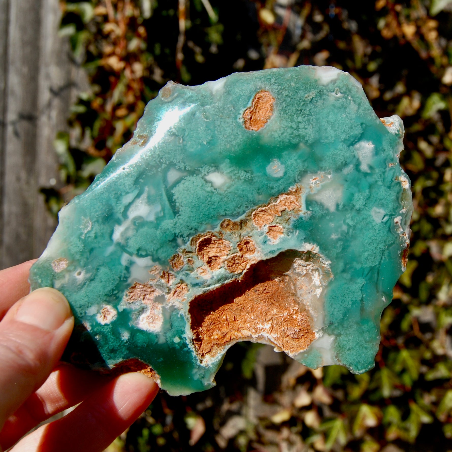 Mtorolite Chrome Chalcedony Crystal Slice