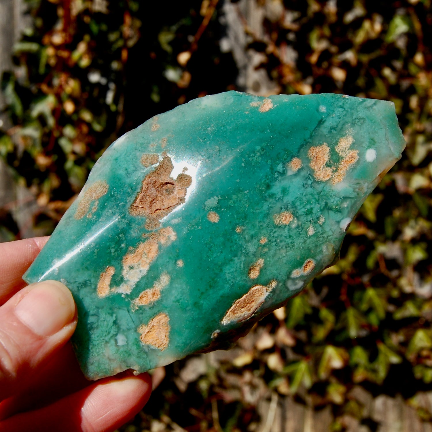Mtorolite Chrome Chalcedony Crystal Slice