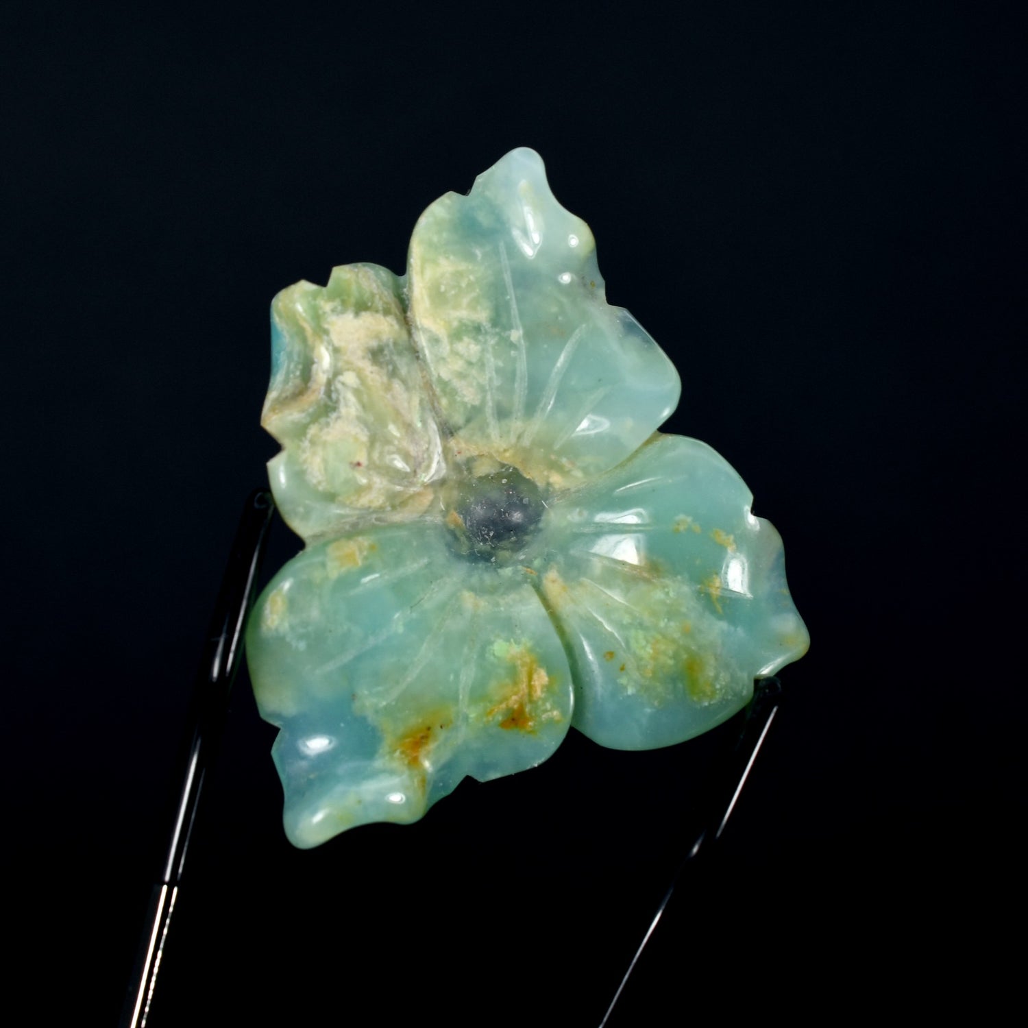 Blue Andean Opal Crystal Flower
