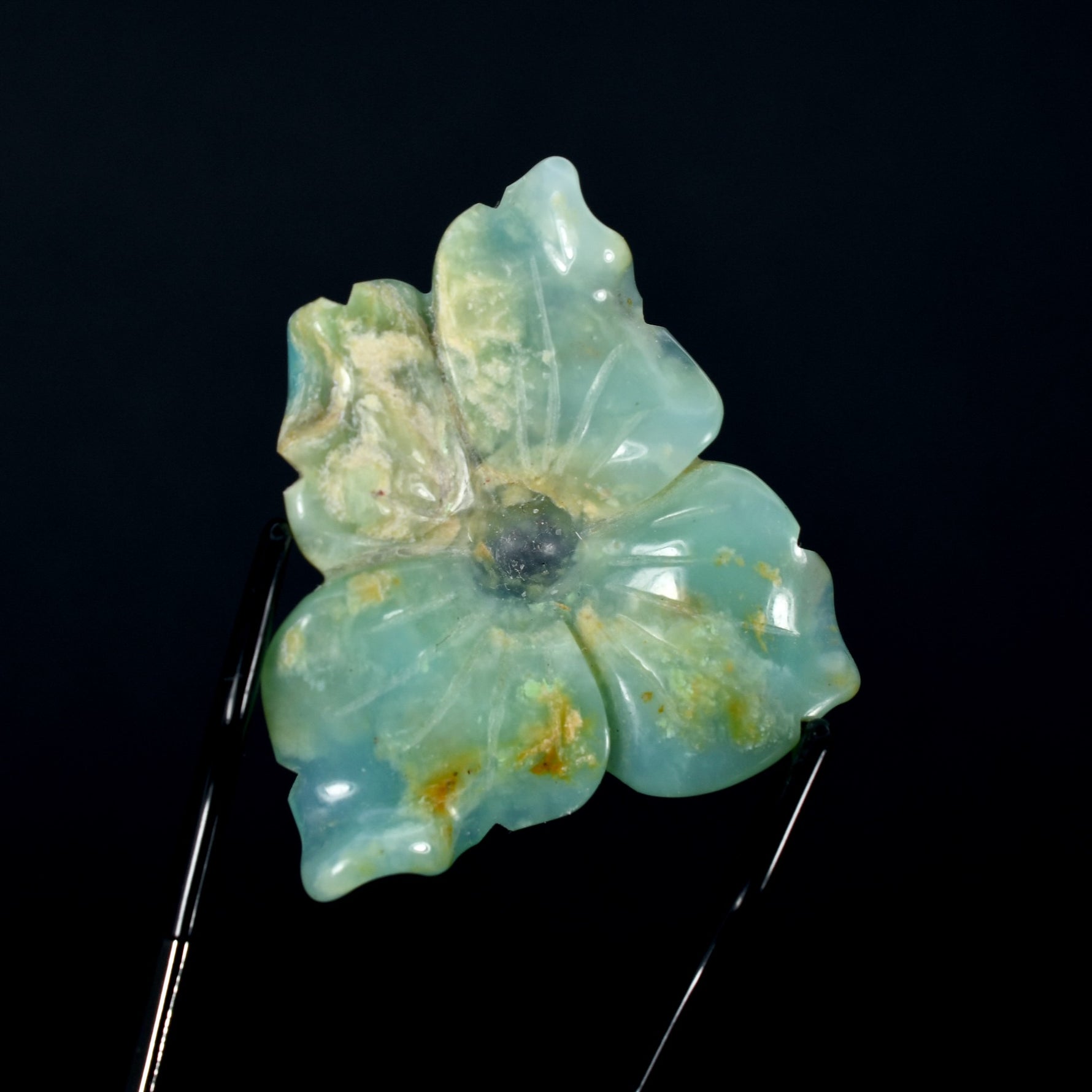Blue Andean Opal Crystal Flower