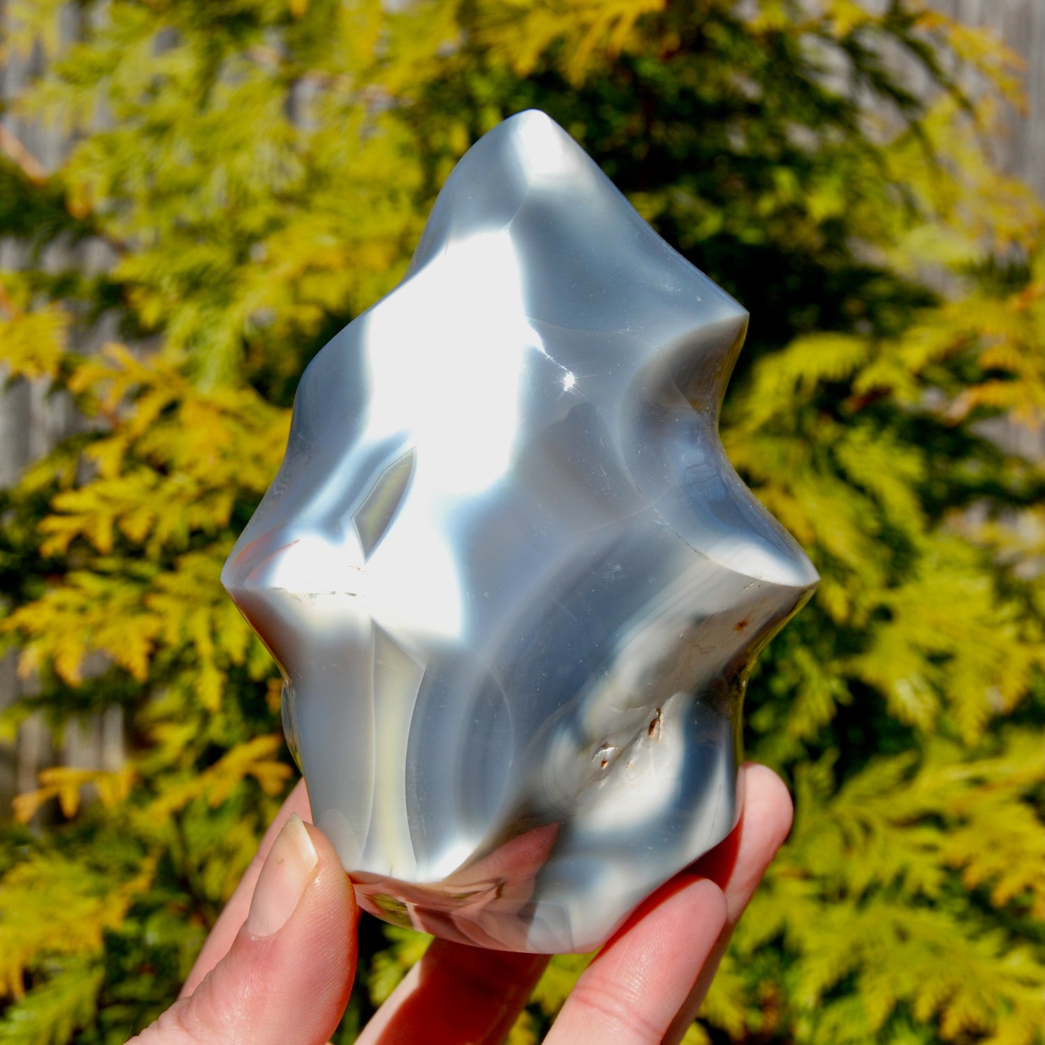Orca Agate Crystal Flame