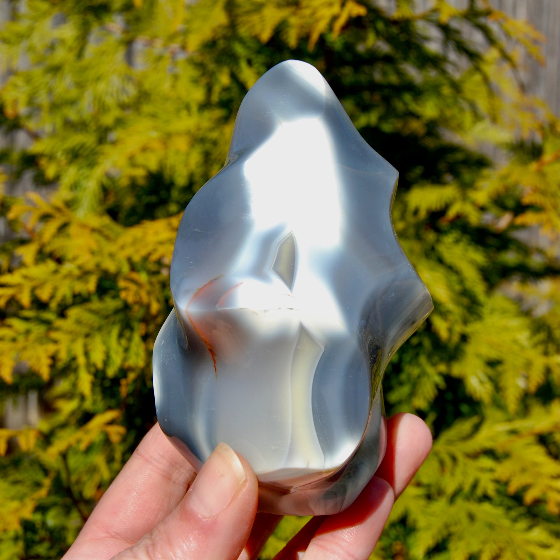 Orca Agate Crystal Flame