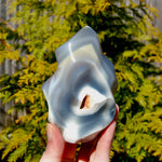 Orca Agate Crystal Flame