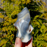 Orca Agate Crystal Flame