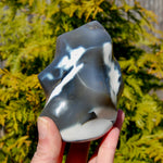 Orca Agate Crystal Flame Tower
