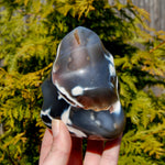 Orca Agate Crystal Flame Tower