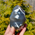 Orca Agate Crystal Flame Tower