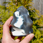 Orca Agate Crystal Flame Tower