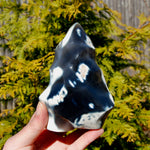 Orca Agate Crystal Flame Tower