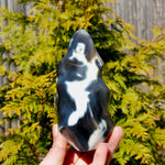 Orca Agate Crystal Flame Tower