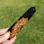 Fossilized Palm Root Crystal Tower
