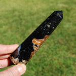 Fossilized Palm Root Crystal Tower