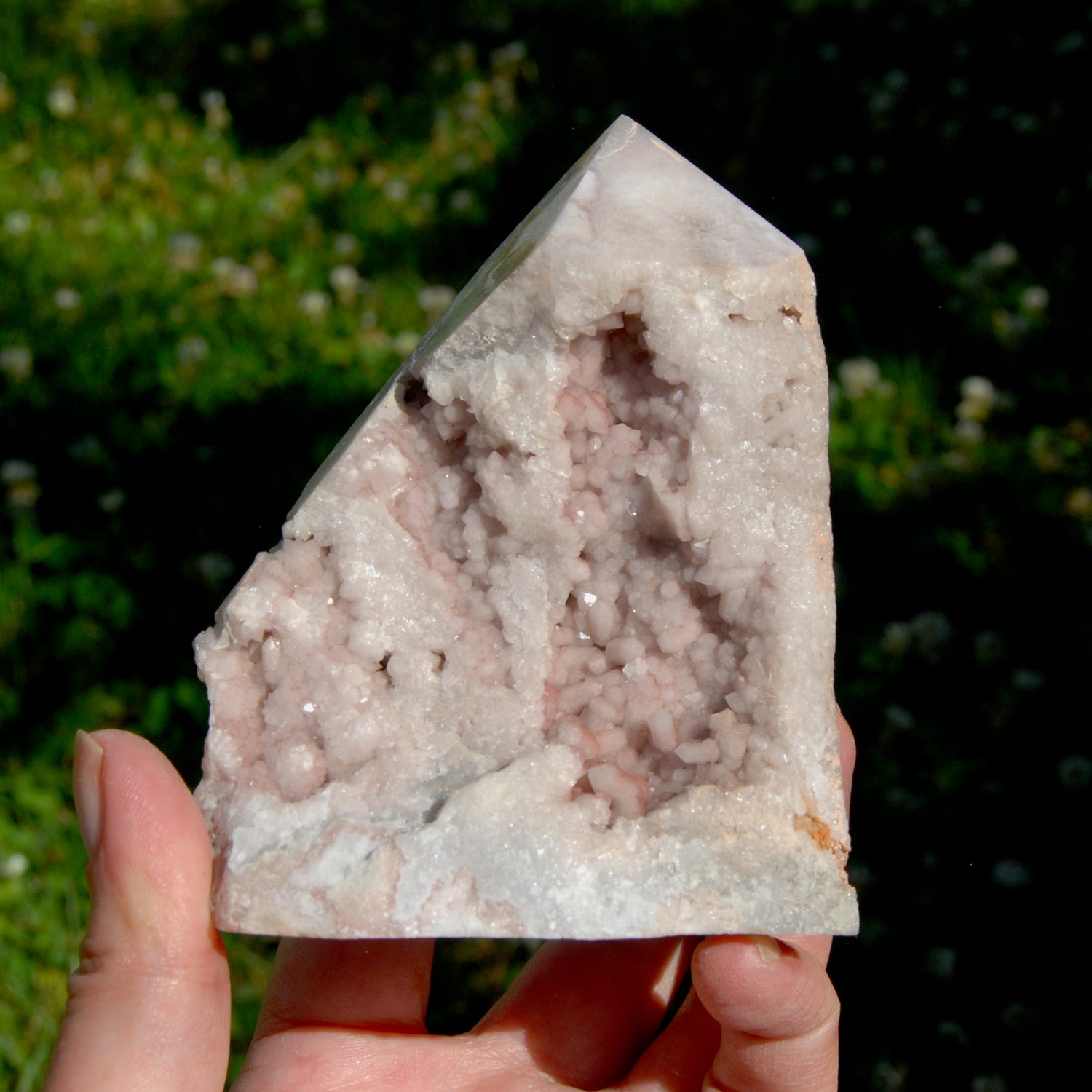 Pink Amethyst Geode Crystal Freeform Tower