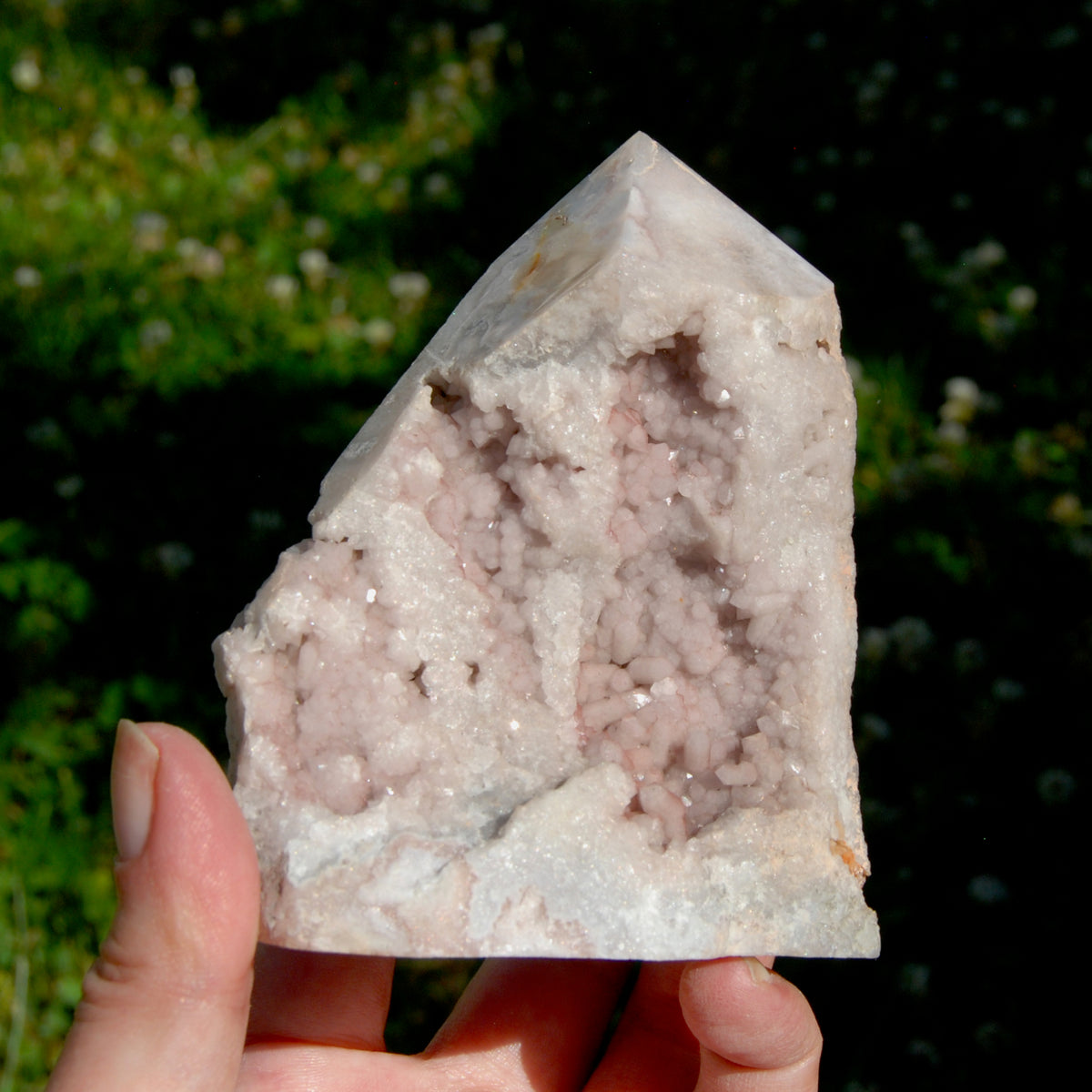 Pink Amethyst Geode Crystal Freeform Tower