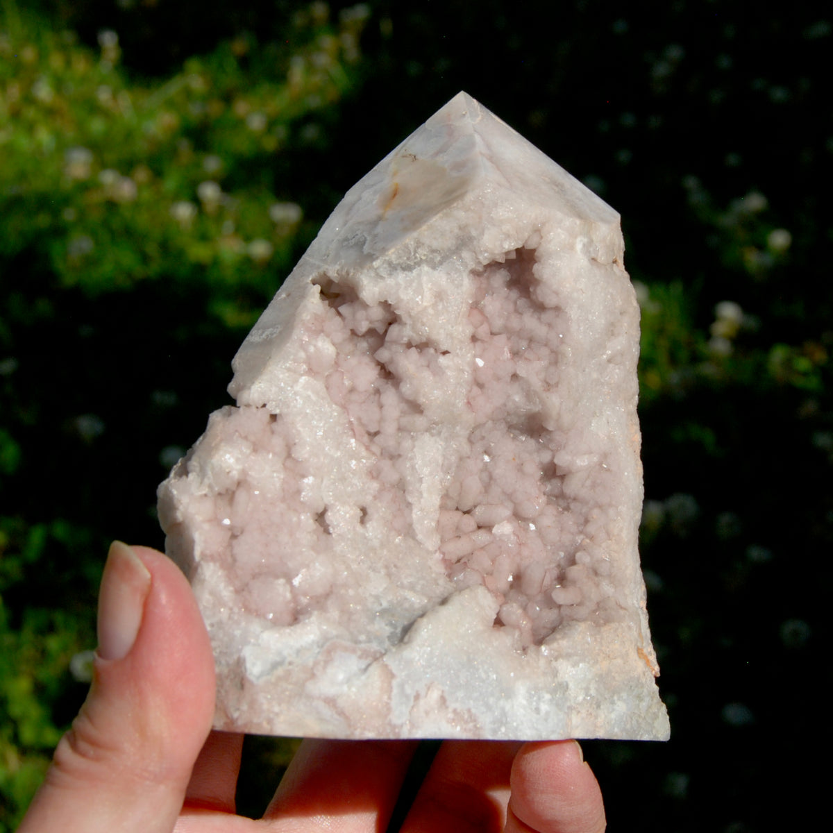 Pink Amethyst Geode Crystal Freeform Tower