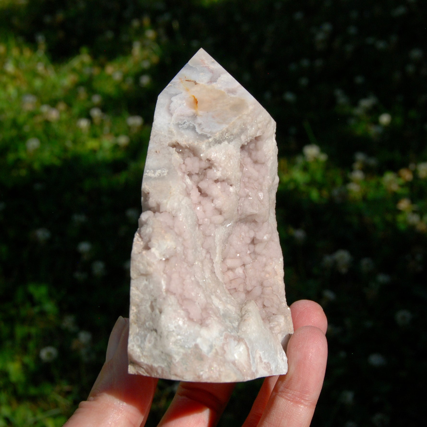Pink Amethyst Geode Crystal Freeform Tower