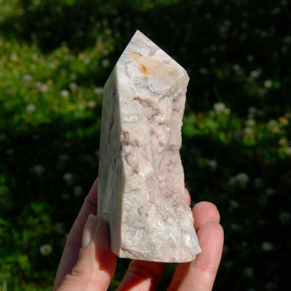 Pink Amethyst Geode Crystal Freeform Tower