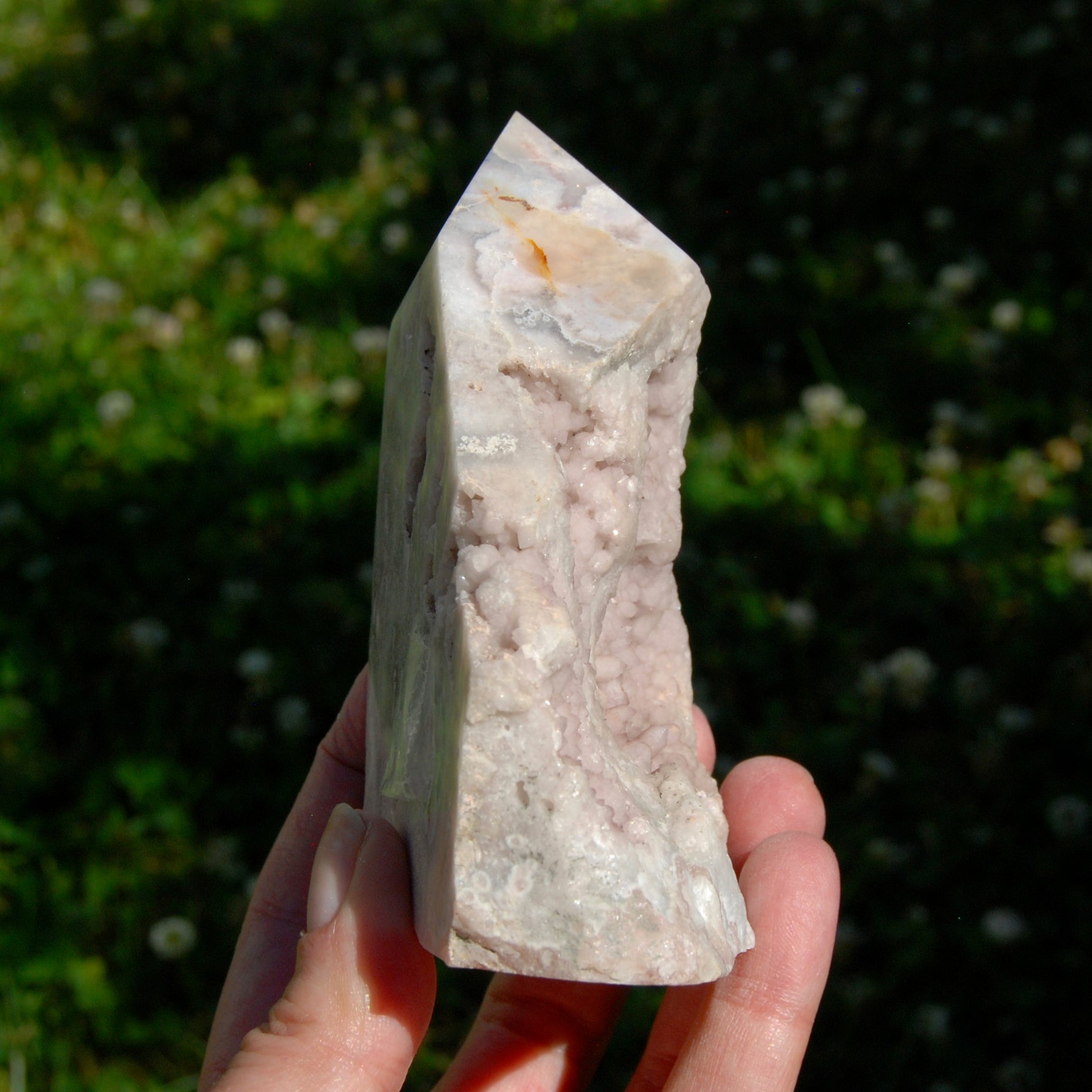 Pink Amethyst Geode Crystal Freeform Tower