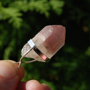 Record Keeper Pink Lithium Lemurian Crystal Pendant