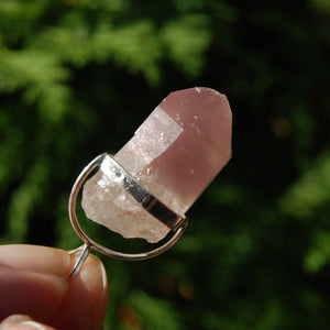 Record Keeper Pink Lithium Lemurian Crystal Pendant