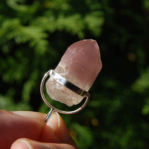 Record Keeper Pink Lithium Lemurian Crystal Pendant