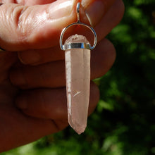 Load image into Gallery viewer, Cosmic ET Pink Lithium Lemurian Seed Crystal Starbrary Pendant
