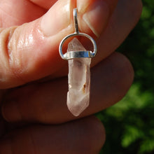 Load image into Gallery viewer, Pink Lithium Lemurian Quartz Crystal Pendant
