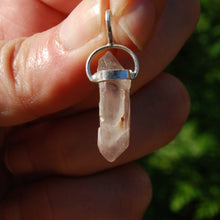 Load image into Gallery viewer, Pink Lithium Lemurian Quartz Crystal Pendant
