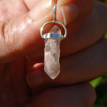 Load image into Gallery viewer, Pink Lithium Lemurian Quartz Crystal Pendant
