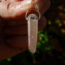 Load image into Gallery viewer, Cosmic ET Pink Lithium Lemurian Seed Crystal Starbrary Pendant
