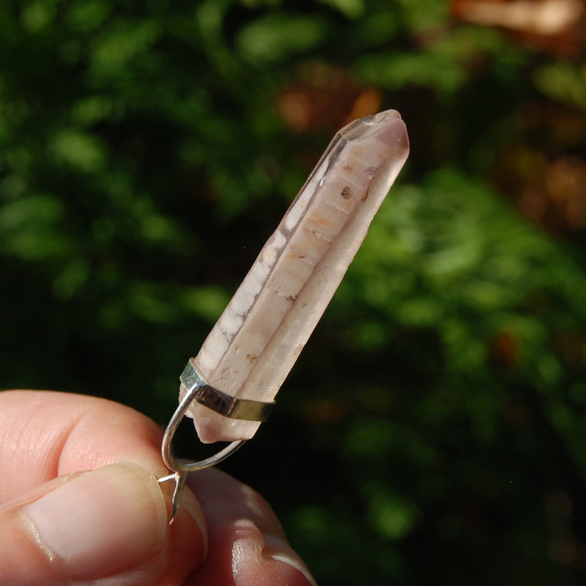 Cosmic ET Pink Lithium Lemurian Seed Crystal Starbrary Pendant