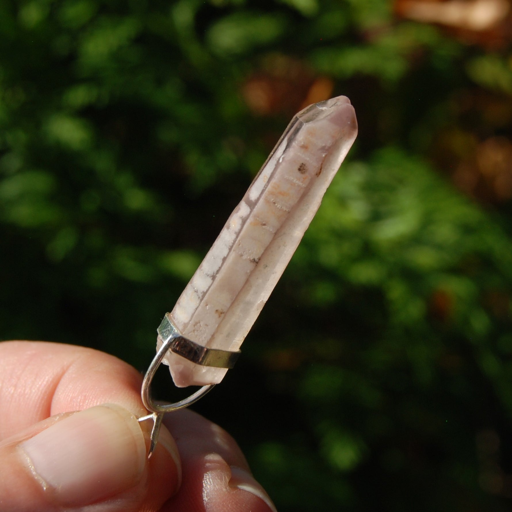 Cosmic ET Pink Lithium Lemurian Seed Crystal Starbrary Pendant