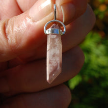 Load image into Gallery viewer, Pink Lithium Lemurian Quartz Crystal Pendant
