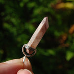 Pink Lithium Lemurian Quartz Crystal Pendant