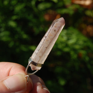 Cosmic ET Pink Lithium Lemurian Seed Crystal Starbrary Pendant