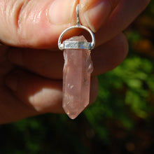 Load image into Gallery viewer, Pink Lithium Lemurian Quartz Crystal Pendant
