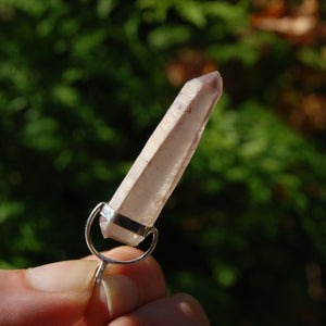 Cosmic ET Pink Lithium Lemurian Seed Crystal Starbrary Pendant