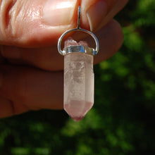 Load image into Gallery viewer, Pink Lithium Lemurian Quartz Crystal Dreamsicle Pendant
