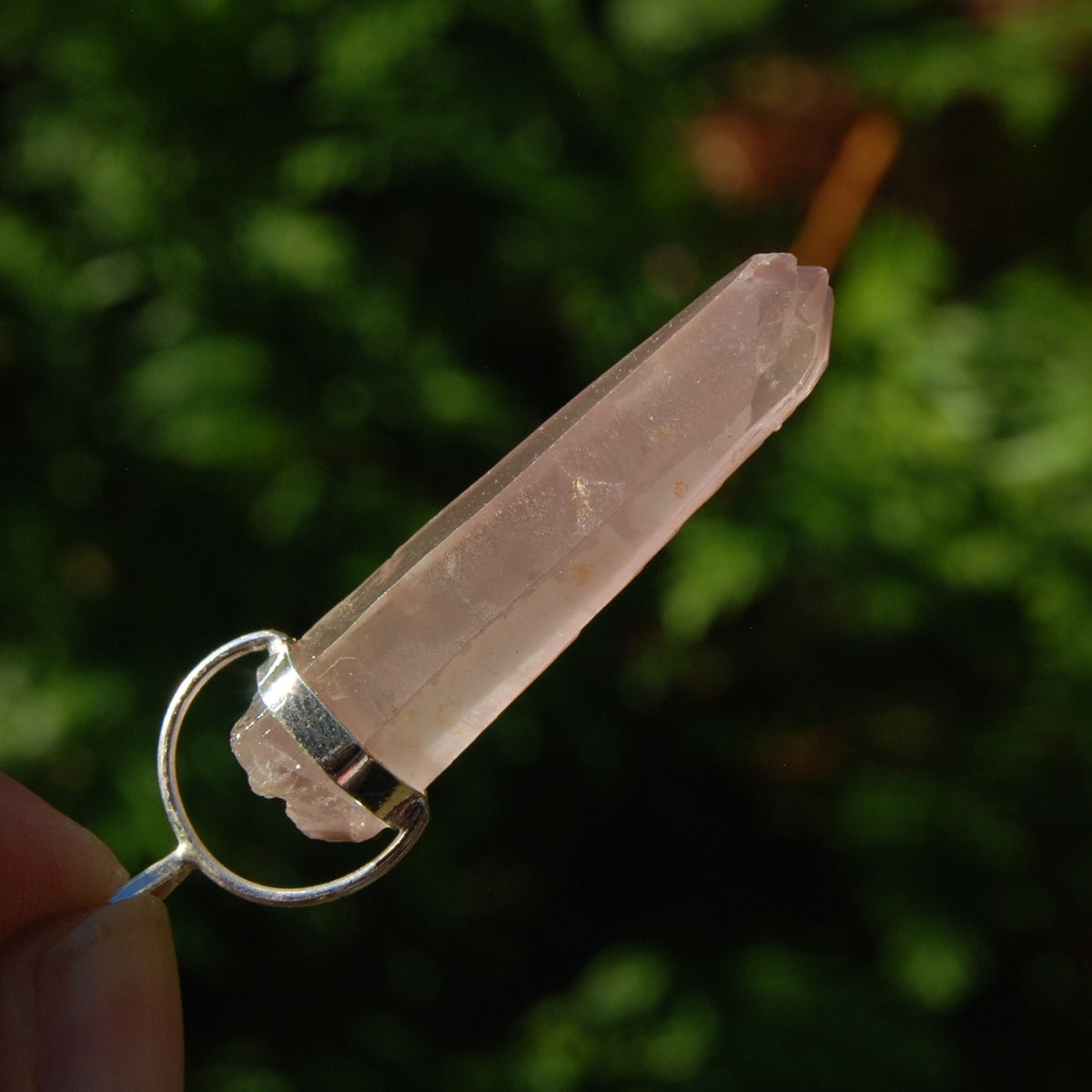 Cosmic ET Pink Lithium Lemurian Seed Crystal Starbrary Pendant