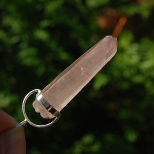 Cosmic ET Pink Lithium Lemurian Seed Crystal Starbrary Pendant