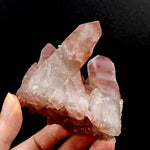Pink Lemurian Quartz cluster floater Isis Face Brazil natural crystal specimen

