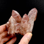 Pink Lemurian Quartz crystal cluster Brazil floater formation natural quartz specimen

